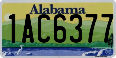 AL license plate 1AC6377
