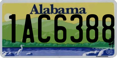 AL license plate 1AC6388