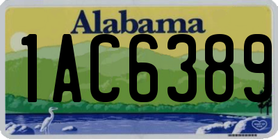 AL license plate 1AC6389