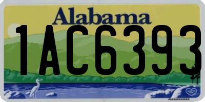 AL license plate 1AC6393