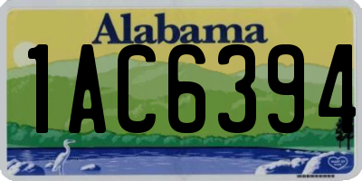 AL license plate 1AC6394