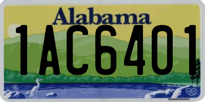 AL license plate 1AC6401