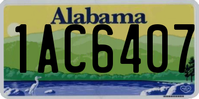 AL license plate 1AC6407