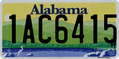 AL license plate 1AC6415