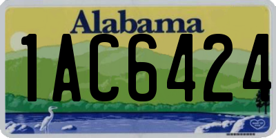 AL license plate 1AC6424