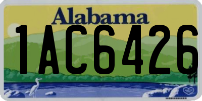 AL license plate 1AC6426