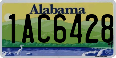 AL license plate 1AC6428