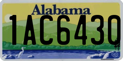 AL license plate 1AC6430
