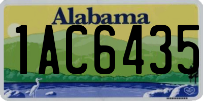 AL license plate 1AC6435