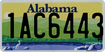 AL license plate 1AC6443