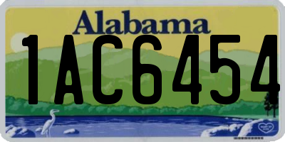 AL license plate 1AC6454