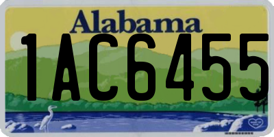 AL license plate 1AC6455