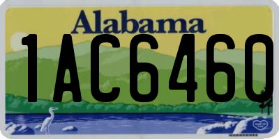 AL license plate 1AC6460