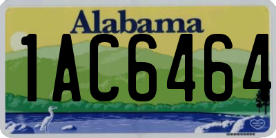 AL license plate 1AC6464