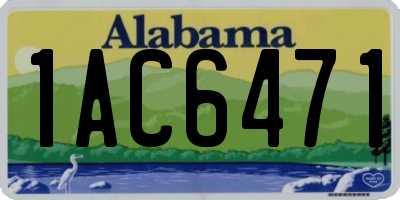 AL license plate 1AC6471