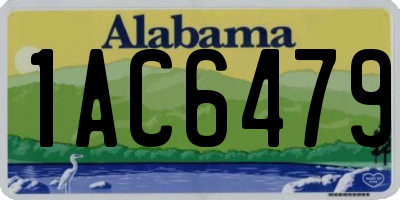 AL license plate 1AC6479