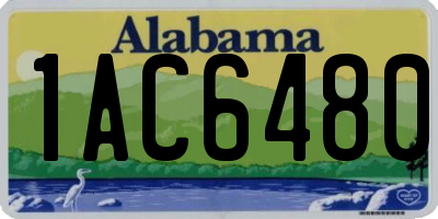 AL license plate 1AC6480