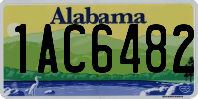 AL license plate 1AC6482