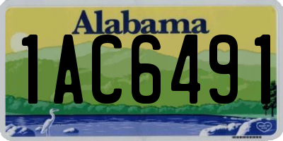 AL license plate 1AC6491