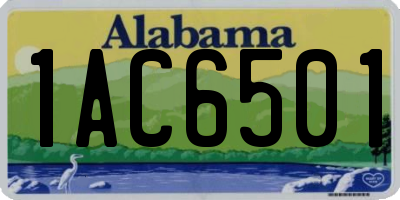 AL license plate 1AC6501