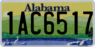 AL license plate 1AC6517