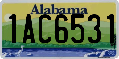 AL license plate 1AC6531