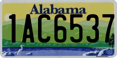 AL license plate 1AC6537