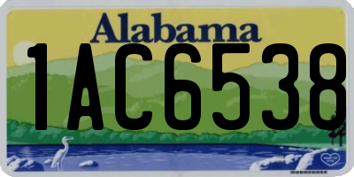 AL license plate 1AC6538