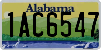 AL license plate 1AC6547
