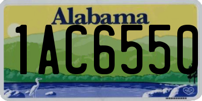 AL license plate 1AC6550