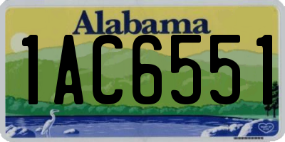 AL license plate 1AC6551