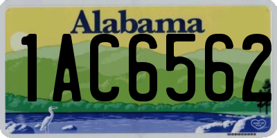 AL license plate 1AC6562