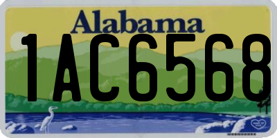 AL license plate 1AC6568