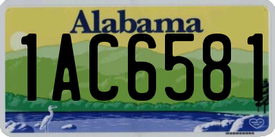 AL license plate 1AC6581
