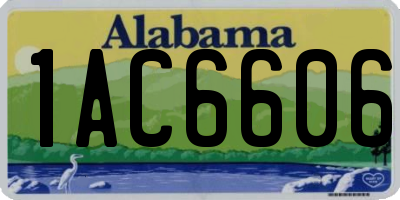 AL license plate 1AC6606