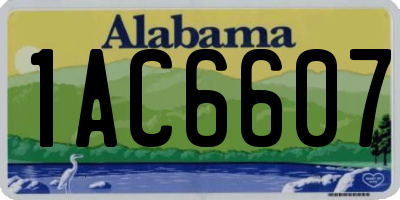 AL license plate 1AC6607