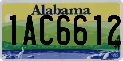 AL license plate 1AC6612