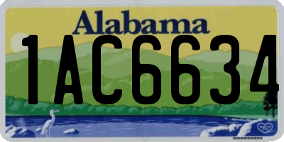 AL license plate 1AC6634