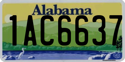 AL license plate 1AC6637