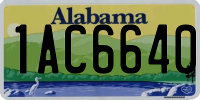 AL license plate 1AC6640