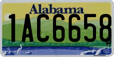 AL license plate 1AC6658