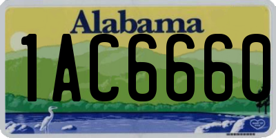 AL license plate 1AC6660