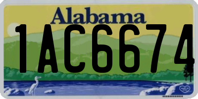 AL license plate 1AC6674