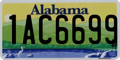 AL license plate 1AC6699
