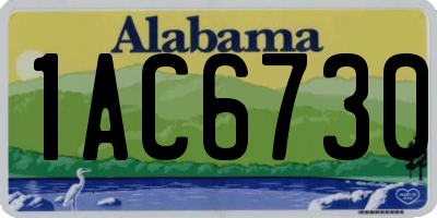 AL license plate 1AC6730