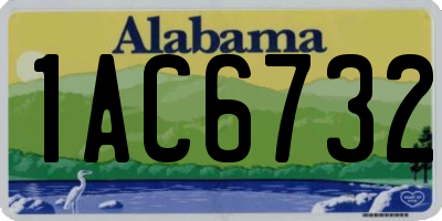 AL license plate 1AC6732