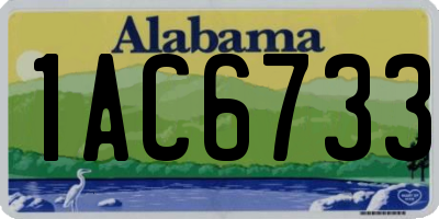 AL license plate 1AC6733