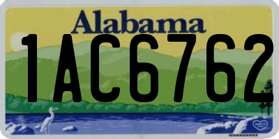 AL license plate 1AC6762