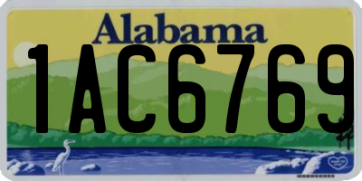 AL license plate 1AC6769