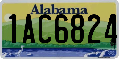 AL license plate 1AC6824